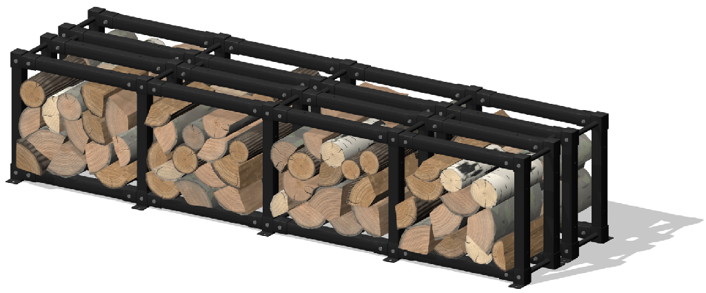 Double woodshed wall 33/225 cm
