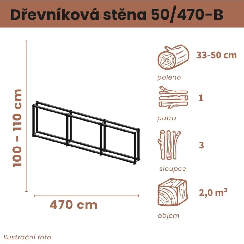 Dřevníková stěna 50/470