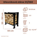 Dřevníková stěna 33/060 cm