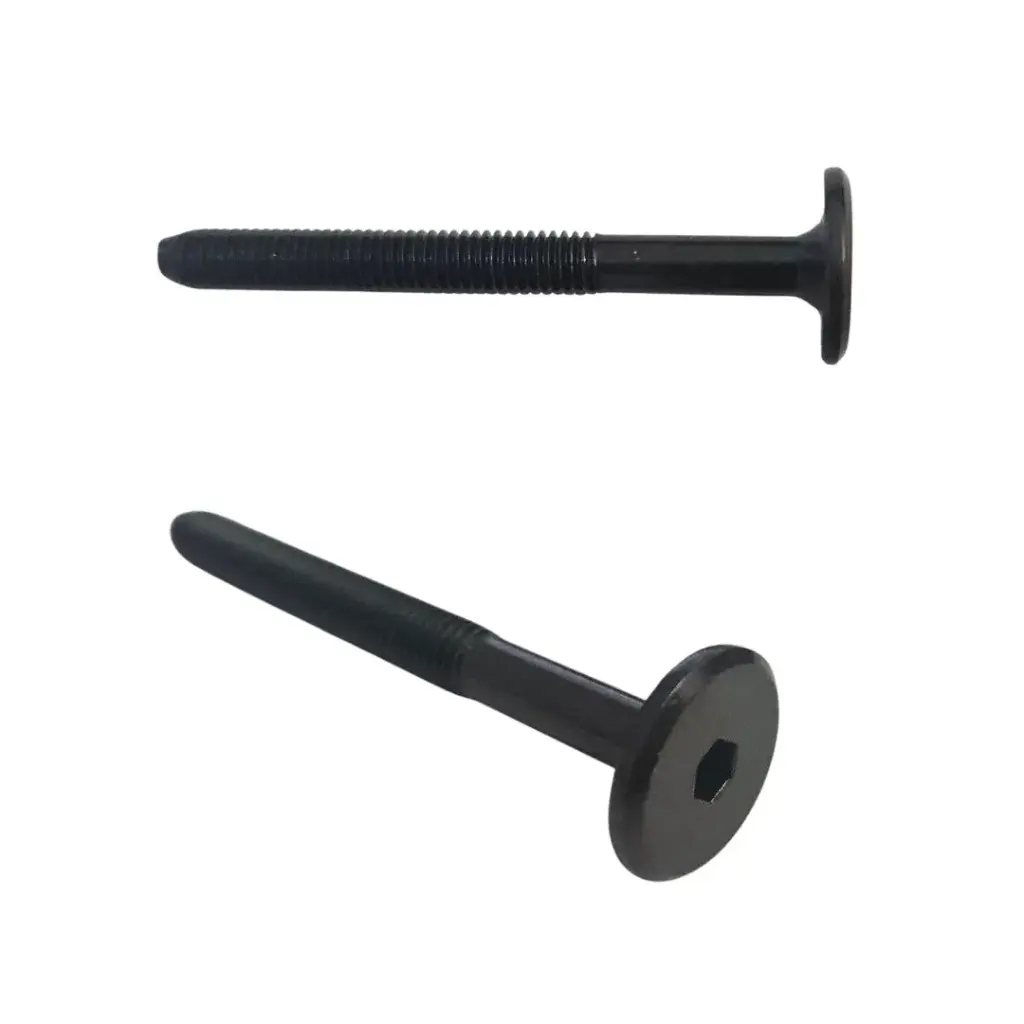 [Nabytkovy17_M6x60-ZN-CER] Nábytk. šr. M6x60 ZnB - plochá hl.17mm vnitř. 6hr. typ BB (Čierna)