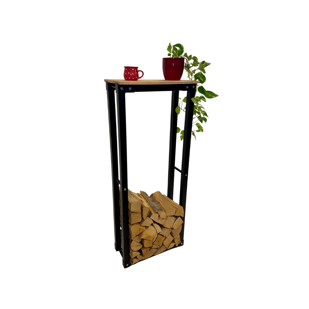 [INT_VIOLA_str] Interiérový dřevník Viola (Stříbrné)