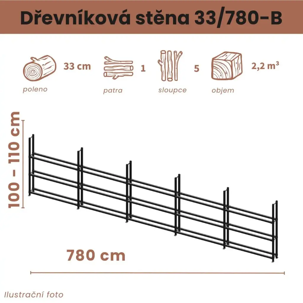 Dřevníková stěna 33/780
