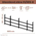 Dřevníková stěna 33/685 cm