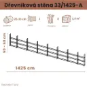 Dřevníková stěna 33/1425 cm