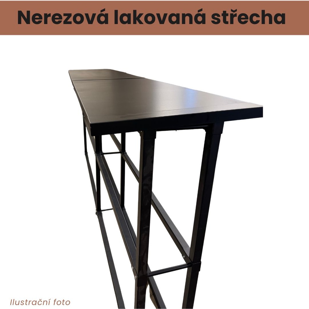 [SN50/500H50R] Střecha nerez pro DS 50/500 (50 cm, Rovná)