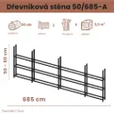Dřevníková stěna 50/685 cm