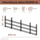 Dřevníková stěna 50/685 cm