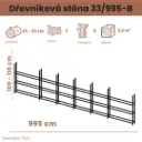Dřevníková stěna 33/995 cm