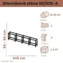 Dřevníková stěna 50/625 cm