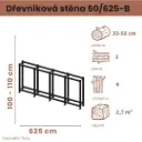 Dřevníková stěna 50/625 cm