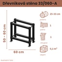 Dřevníková stěna 33/060 cm