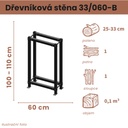 Dřevníková stěna 33/060 cm