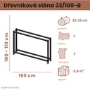 Dřevníková stěna 33/160 cm