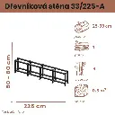 Dřevníková stěna 33/225 cm