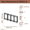 Dřevníková stěna 33/225 cm