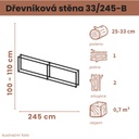 Dřevníková stěna 33/245 cm
