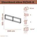 Dřevníková stěna 50/245 cm