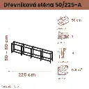 Dřevníková stěna 50/225 cm