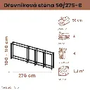 Dřevníková stěna 50/275 cm