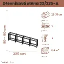 Dřevníková stěna 33/325 cm