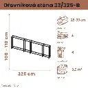 Dřevníková stěna 33/325 cm