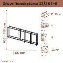 Dřevníková stěna 33/355 cm