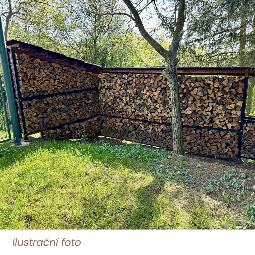 [90st105x205-A] Rohová Dřevníková stěna 33/105 cm x 205 cm (50 cm, 1 level)