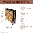 Dřevníková stěna 33/160 cm