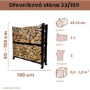 Dřevníková stěna 33/190 cm