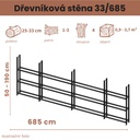 Dřevníková stěna 33/685 cm