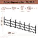 Dřevníková stěna 33/995 cm